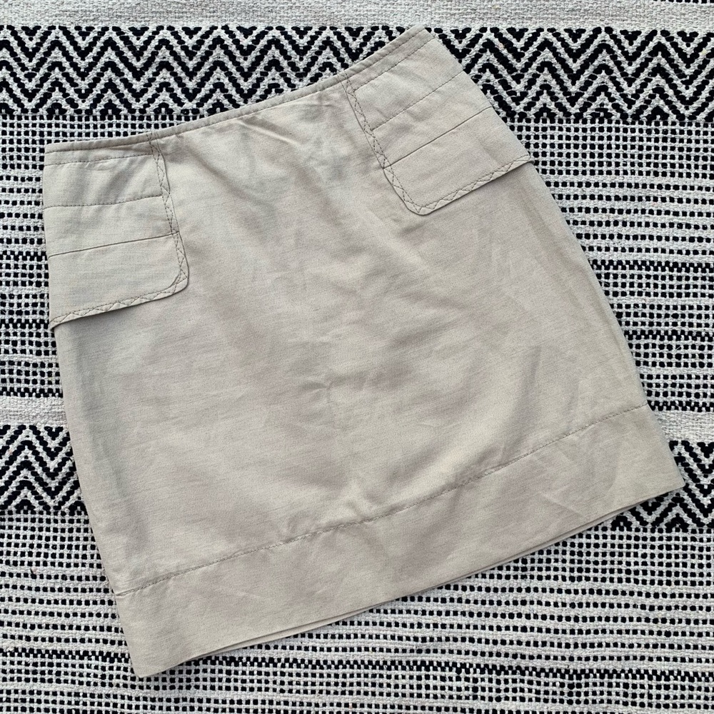 Tara Jarmon Tan Mini Skirt size 38 (waist 28")